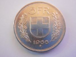 5 Fr. 1966 unz  silber