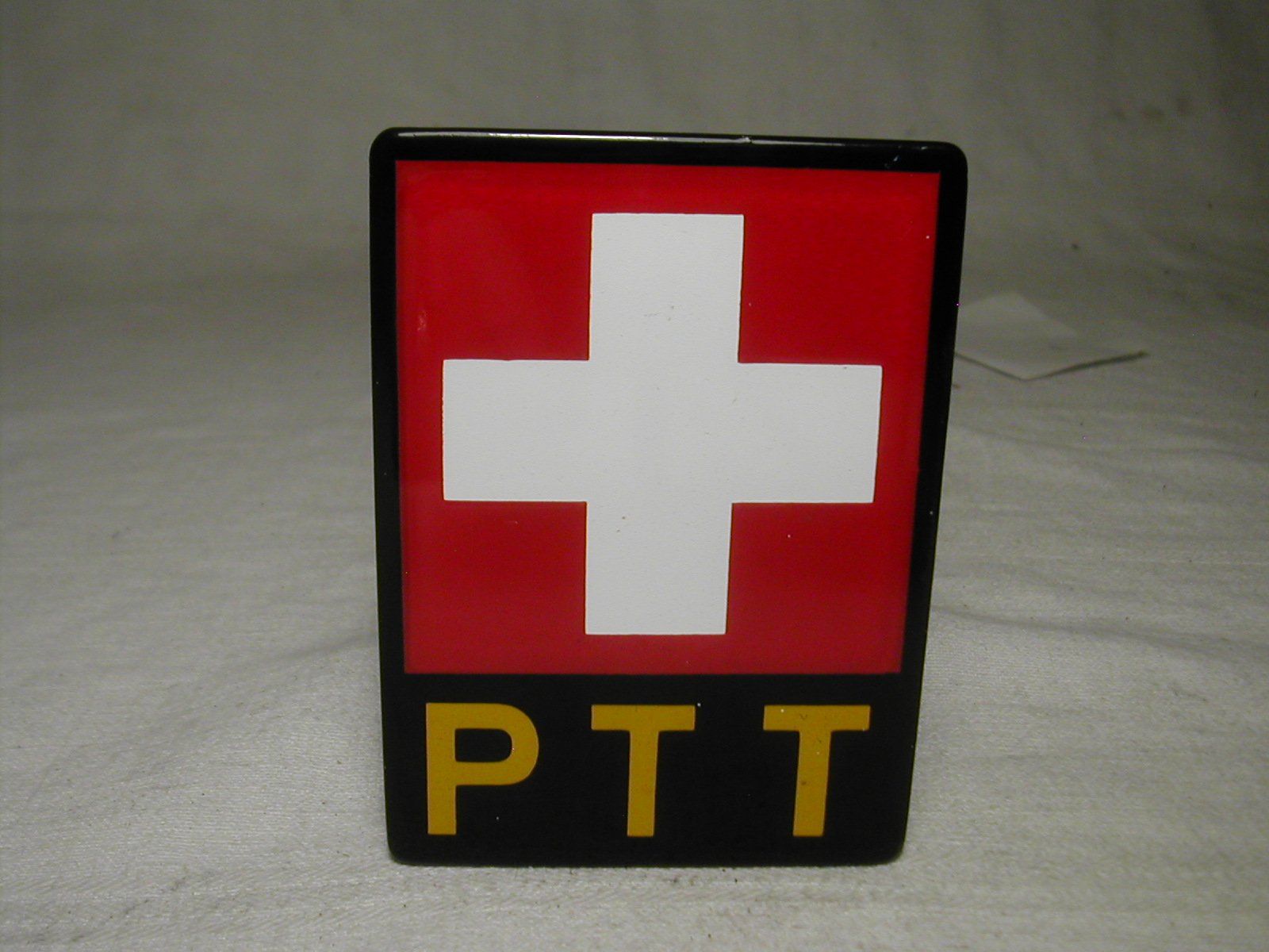 Schilder: PTT Briefkasten Emailschild alt original – Gebraucht aus Renens von brutus18