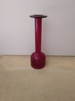 rote Glasvase 30 cm flaschenartige Form wie HOLMEGAARD