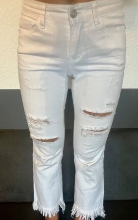 Jean Hose Mädchen Gr 158/ 164 Weiss