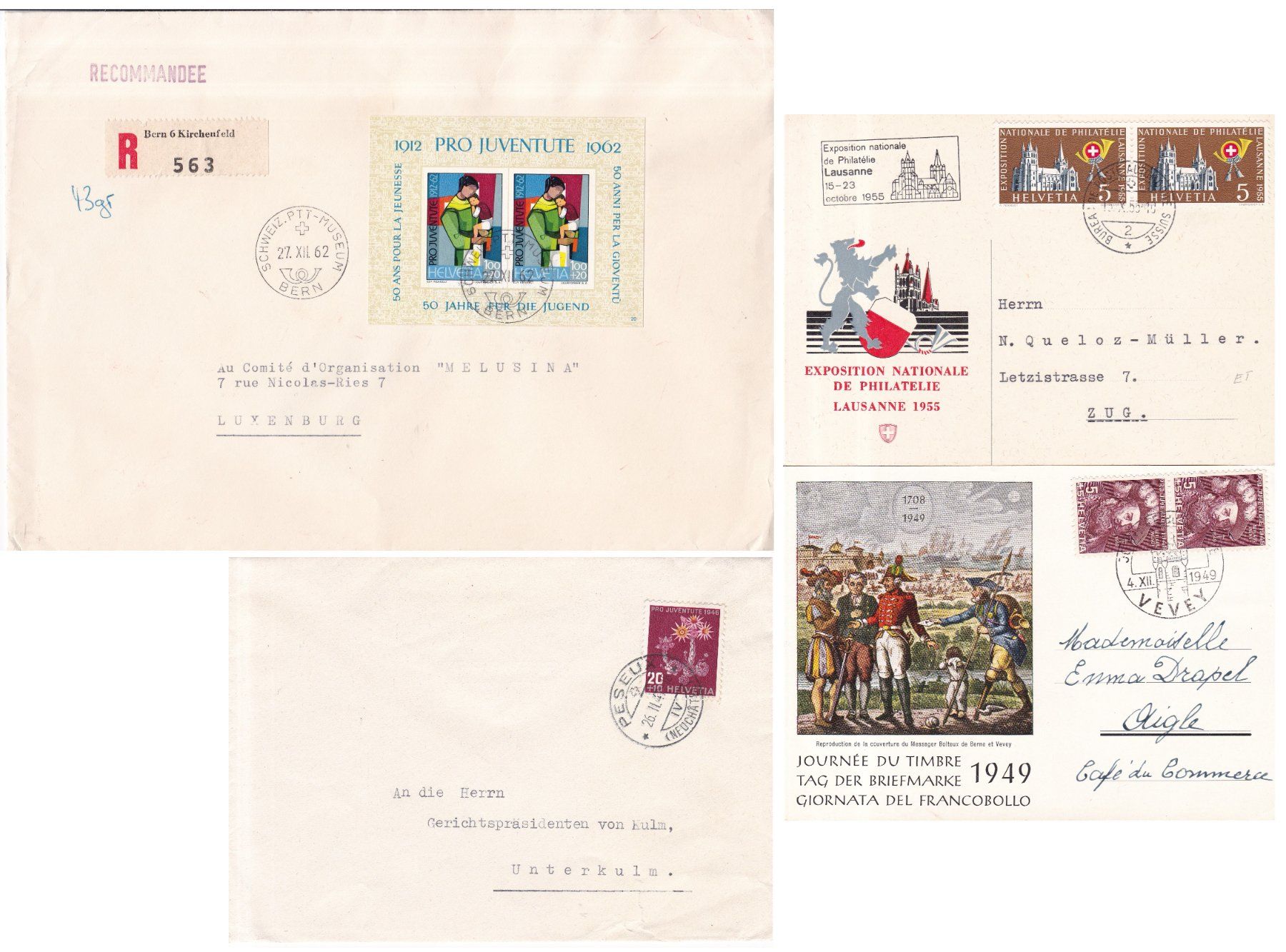 Tous les timbres: 30 Stk. Alte CH Briefe, Postkarten, PJ etc. – D'occasion à Münchwilen AG par Nesar 5