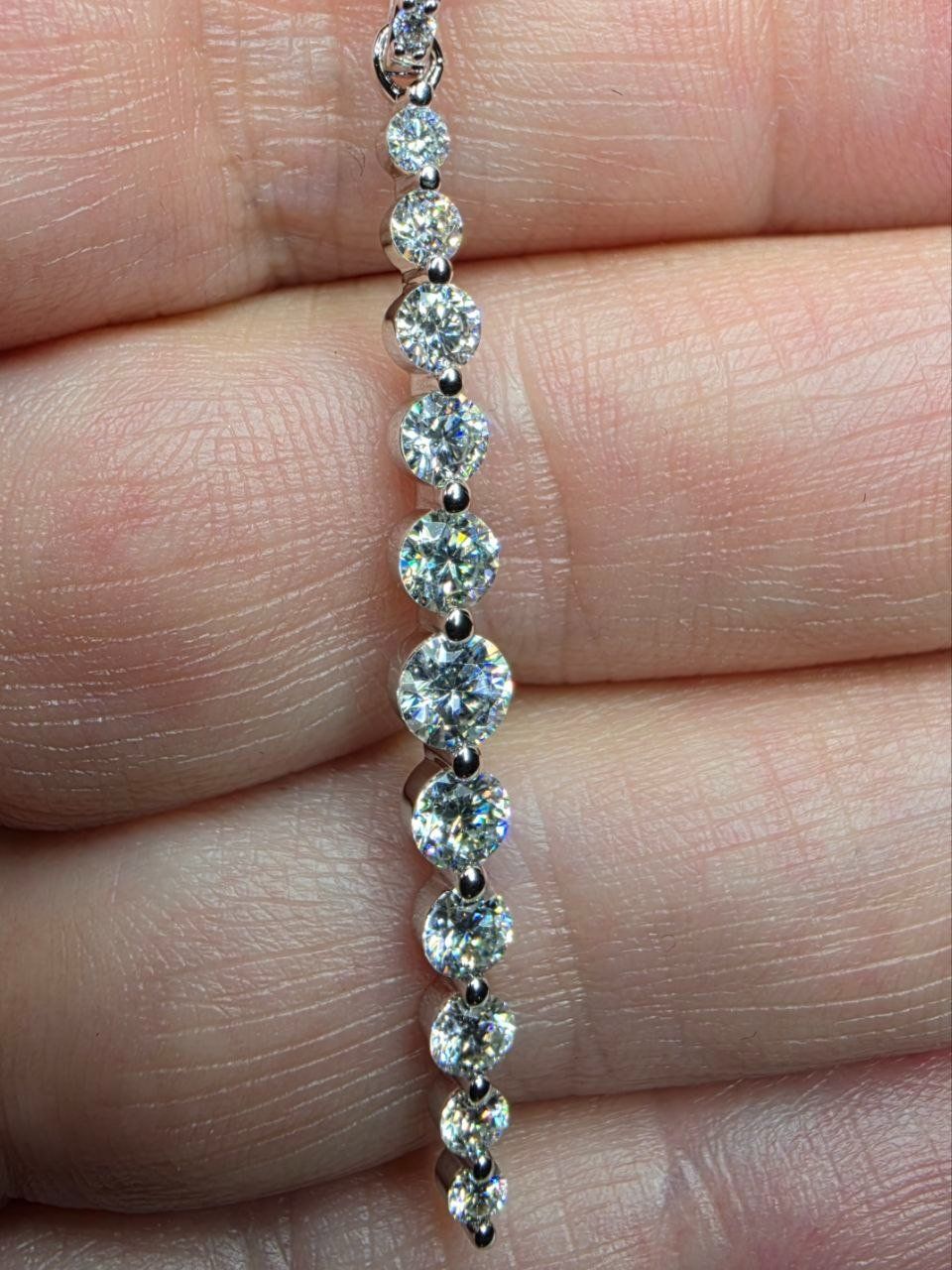 Ketten: Collier argent avec diamants de moissanite certifiés – Neu und originalverpackt aus Reconvilier von Tsma67 3