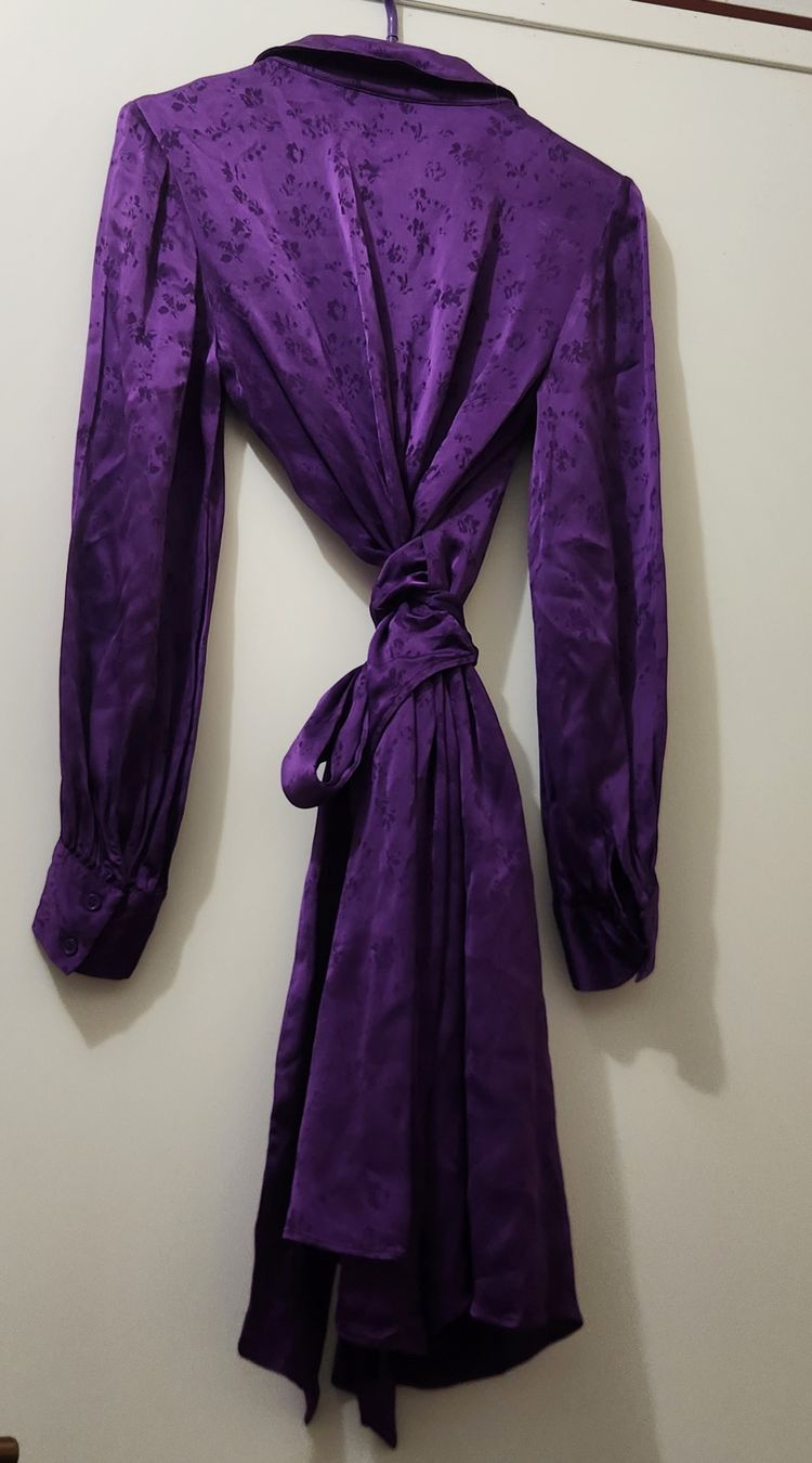 Tara Jarmon Vestiti: Robe Tara Jarmon violette fleurie viscose taille S – Usato da Niedergösgen venduto da Eva2410 1