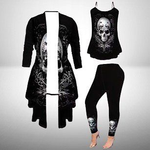 💀🔥 Skull Vibes – 3-teiliges Streetstyle Set 💃✨