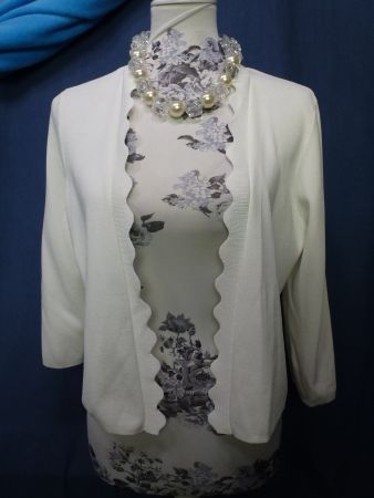 S OLIVER SOMMER STRICK JACKE DÜNN LANGARM NEU GR 42 VISCOSE