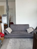 Sofa grau Kunstleder Breite 180cm guter Zustand