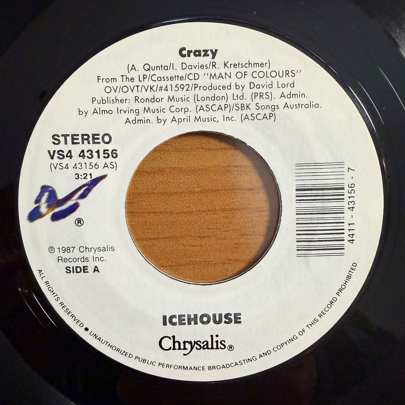 Vinyles: Icehouse - Crazy / 1. US-Press. 1987 – D'occasion à Gais par soundcave57 2