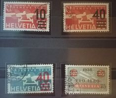 3370) Flugpostmarken Aufbrauchsausgaben ⊙ Kt. 80.-