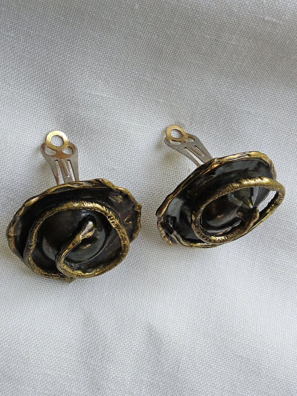 Orecchini pendenti & Orecchini a lobo: Vintage handmade Metall Ohrclips, – Usato da Zürich venduto da helsan 6