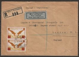 1936 : R- Flugpostbrief von Bern nach London