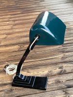 originale antike Schreibtischlampe, Bankerlampe ERPE Belgien