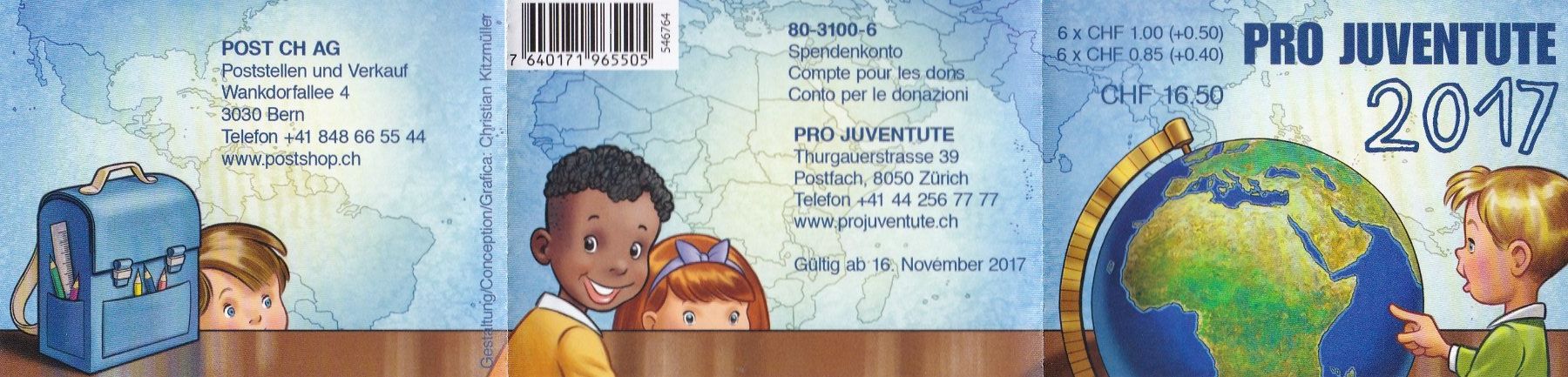 Tutti i francobolli: Markenheftchen Pro Juventute 2017 - postfrisch (53) – Nuovo e nell'imballaggio originale da Lausen venduto da cs8_tfz5 2