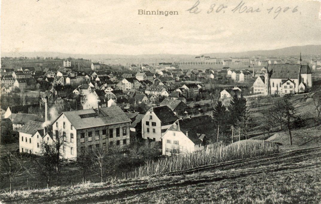 Ansichtskarten: Binningen   BL        um  1 9 0 6 – Gebraucht aus Brig von Valcards54