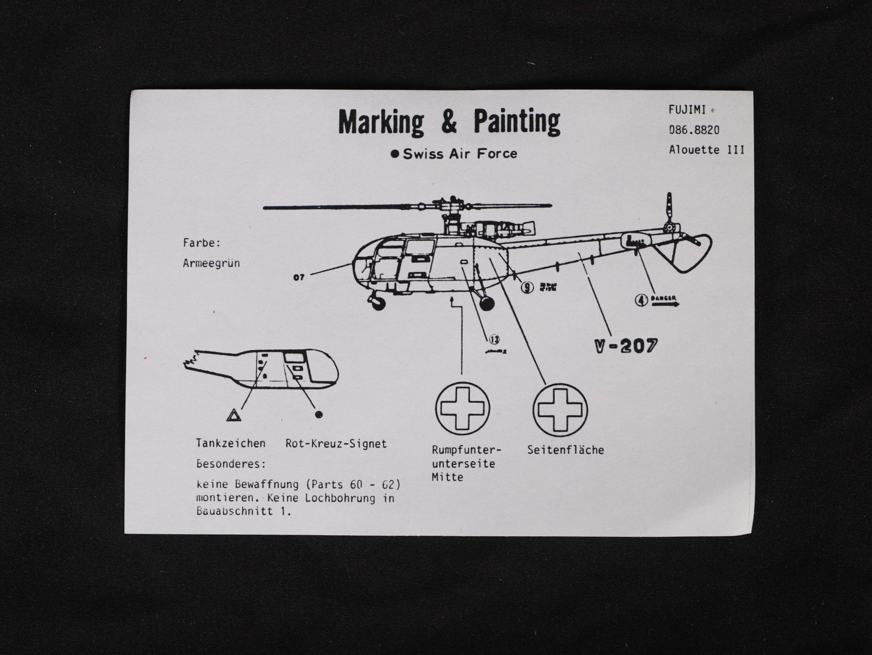 Modellbausätze & Standmodelle: FUJIMI Alouette III Hubschrauber – Neu (gemäss Beschreibung) aus Steinen von  4