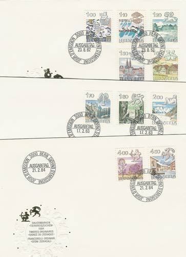 Alle Briefmarken: FDC Tierkreisszeichen 676-693 . (FC121) – Gebraucht aus Seuzach von Philahits