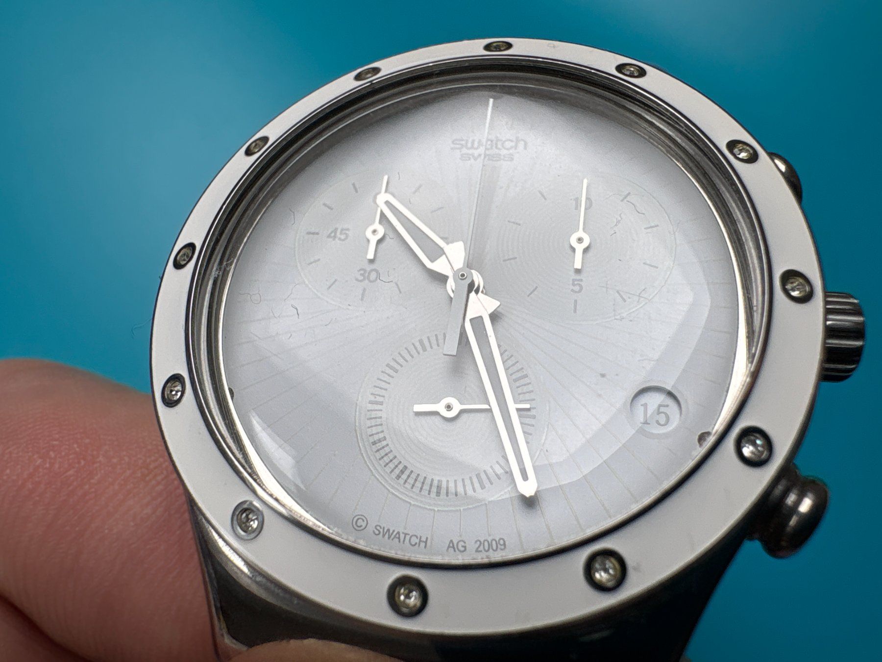 Swatch Uhren: Swatch Irony Chrono YCS535 white sun – Gebraucht aus Elgg von Jo_Naj 3