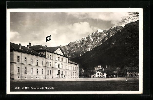 Cartoline postali: AK Chur, Kaserne mit Montalin – Usato da Berlin venduto da bartko-reher