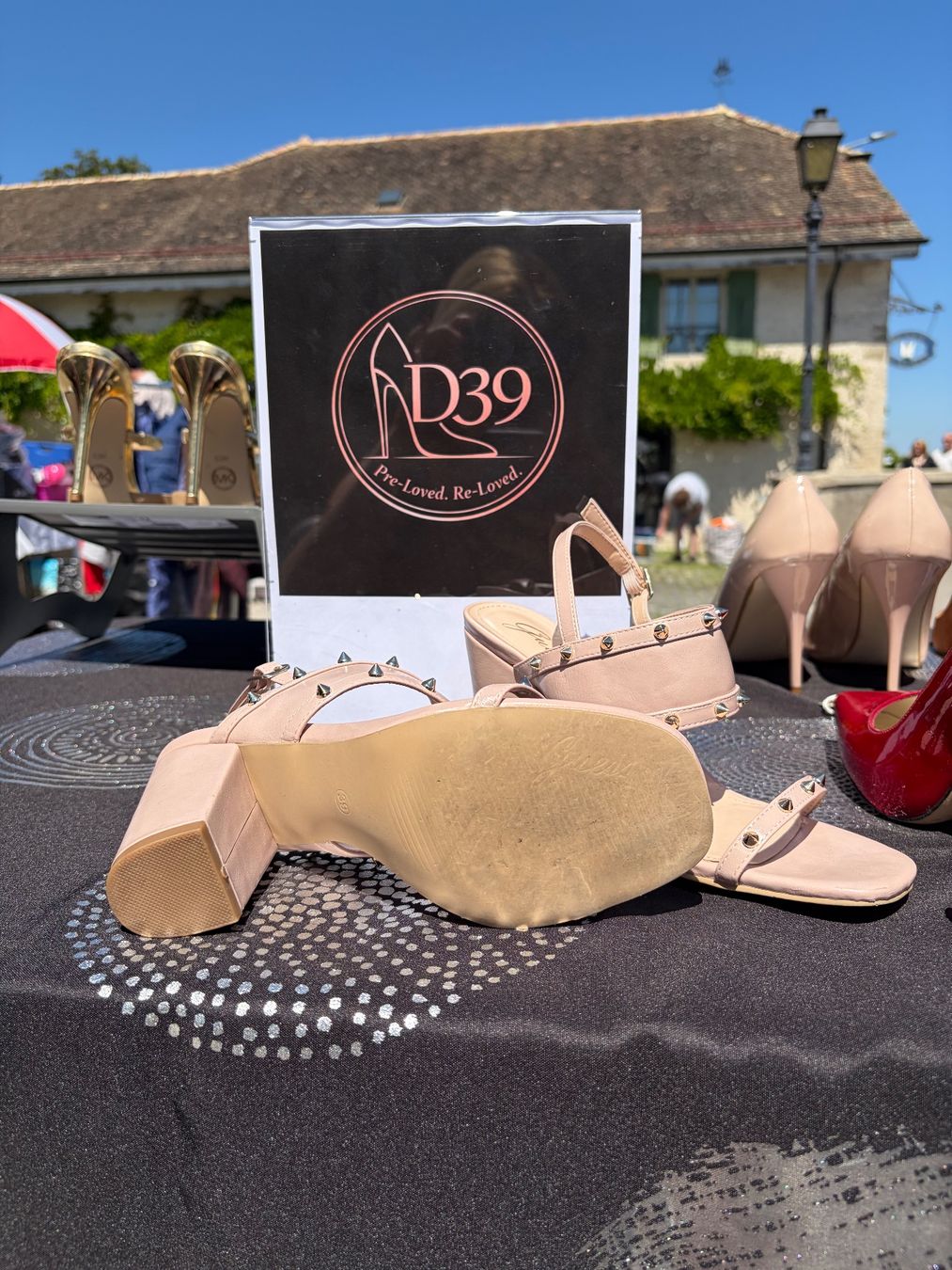 Guess Scarpe da donna: Guess Studded summer heels - beige - barely worn - size 39 – Usato da Nyon venduto da Deb_D39 3