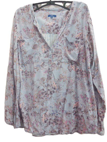 Tom Tailor Camicette: Gr. 40 TOM TAILOR leichte Bluse flieder/hellbau mit Blumen – Usato da Basel venduto da FRAU.ZAUBER.MOND 5