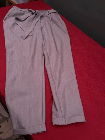 Damen Anzug Hose hellgrau L