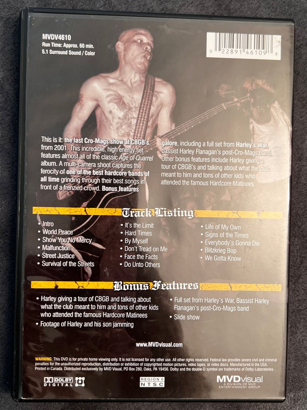 Tutti i DVDs: Cro-Mags "The Final Quarrel" (DVD) – Usato da Siglistorf venduto da DamageInc73 1