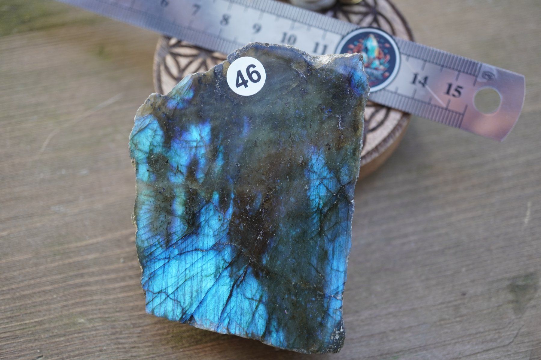 Minerali & Pietre curative: Labradorit  Scheibe   Räumung  Topstone  ab  1.- – Nuovo e nell'imballaggio originale da Eschenbach SG venduto da topstone 3