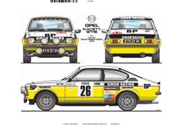 Blechschild-OPEL KADETT GT / E - 1 L RALLYE MONTE CARLO 1979