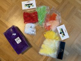 Deko/Bastel Federn Set, bunt und teils neu verpack