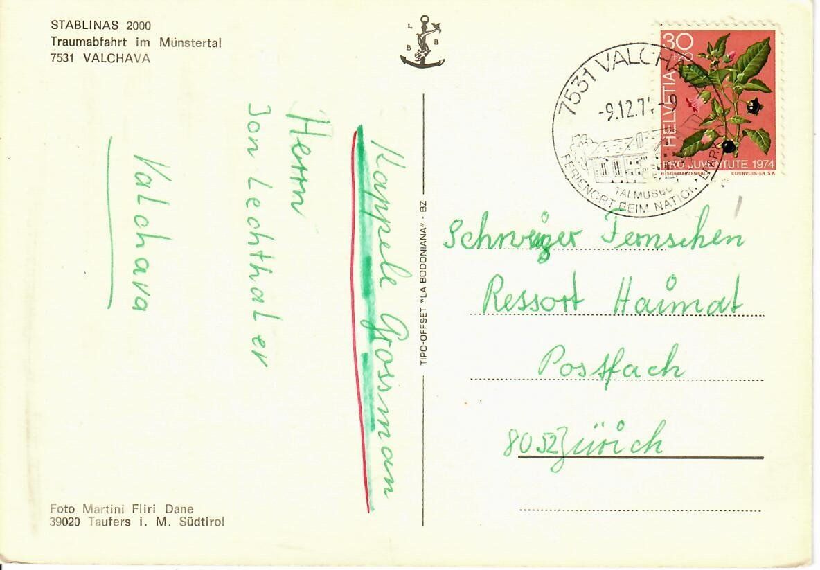 Ansichtskarten: Stablinas - Valchava – Gebraucht aus Hochdorf von Ziegel-16 1