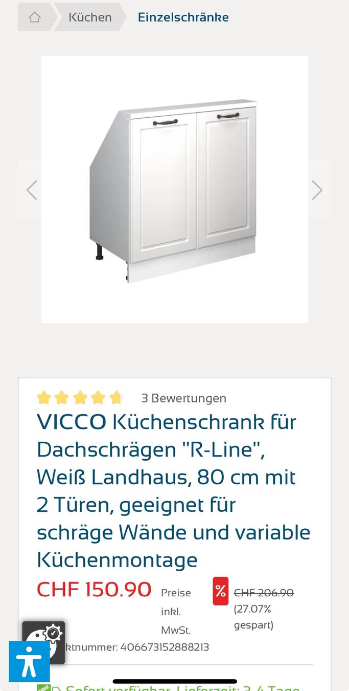 Schränke: Dachschrägenschrank 80cm – Neu und originalverpackt aus Effingen von NBono01 3
