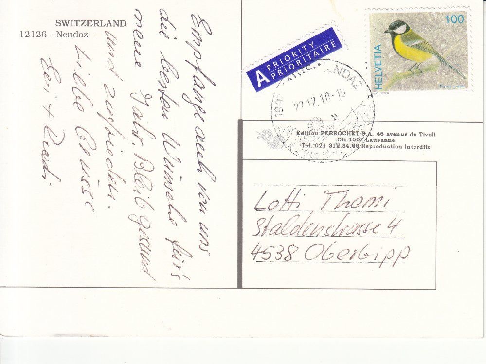 Cartoline postali: Nendaz 2010 – Usato da Bürglen TG venduto da StampGraf 1