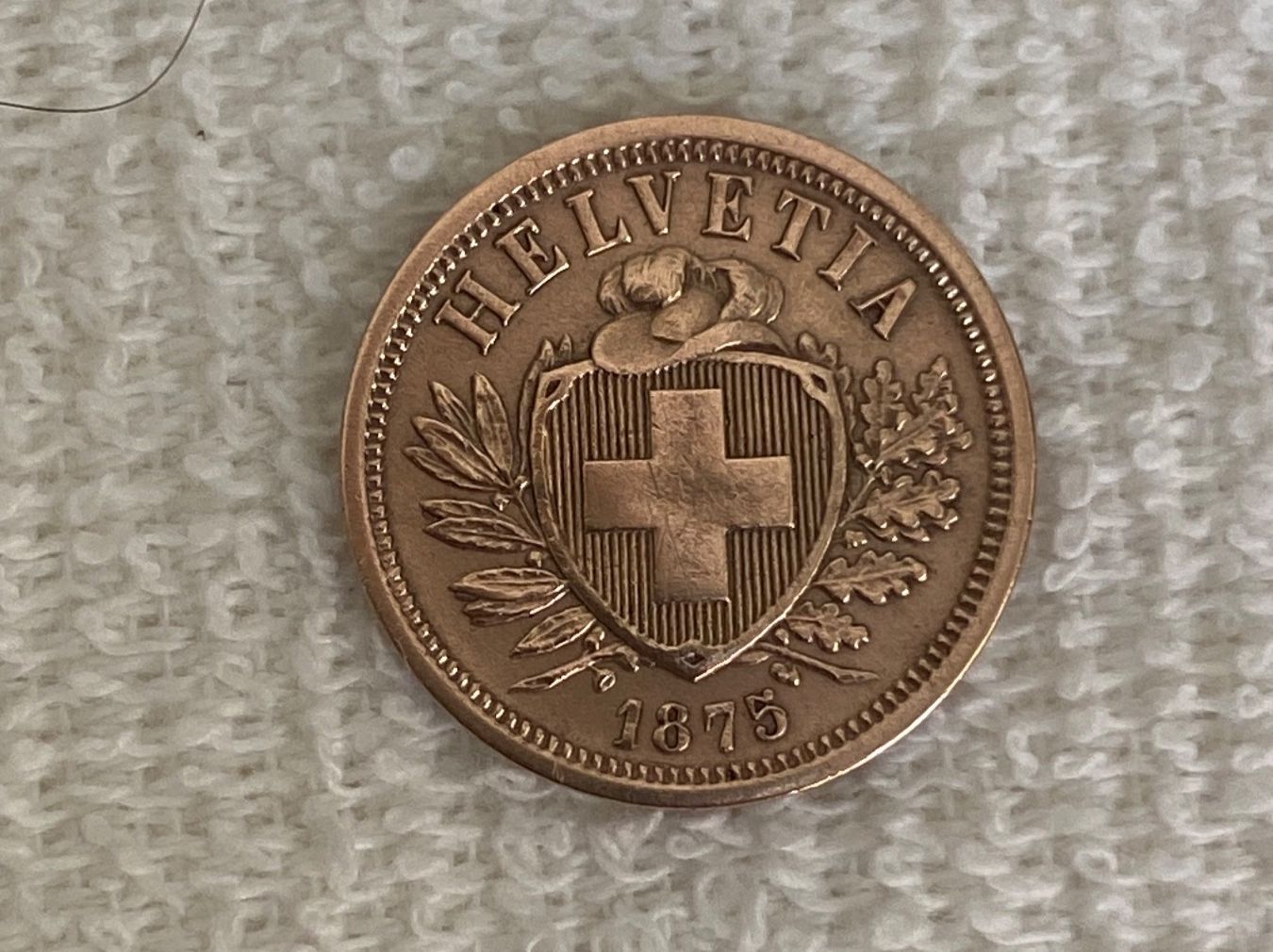 Tutti le monete: 2 centimes/rappen 1875 – Usato da Nyon venduto da Ilmi09