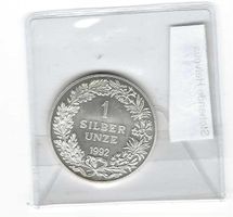 1992 Silber-Unze stgl."stehende HELVETIA+Fahne+Wappen"999Ag