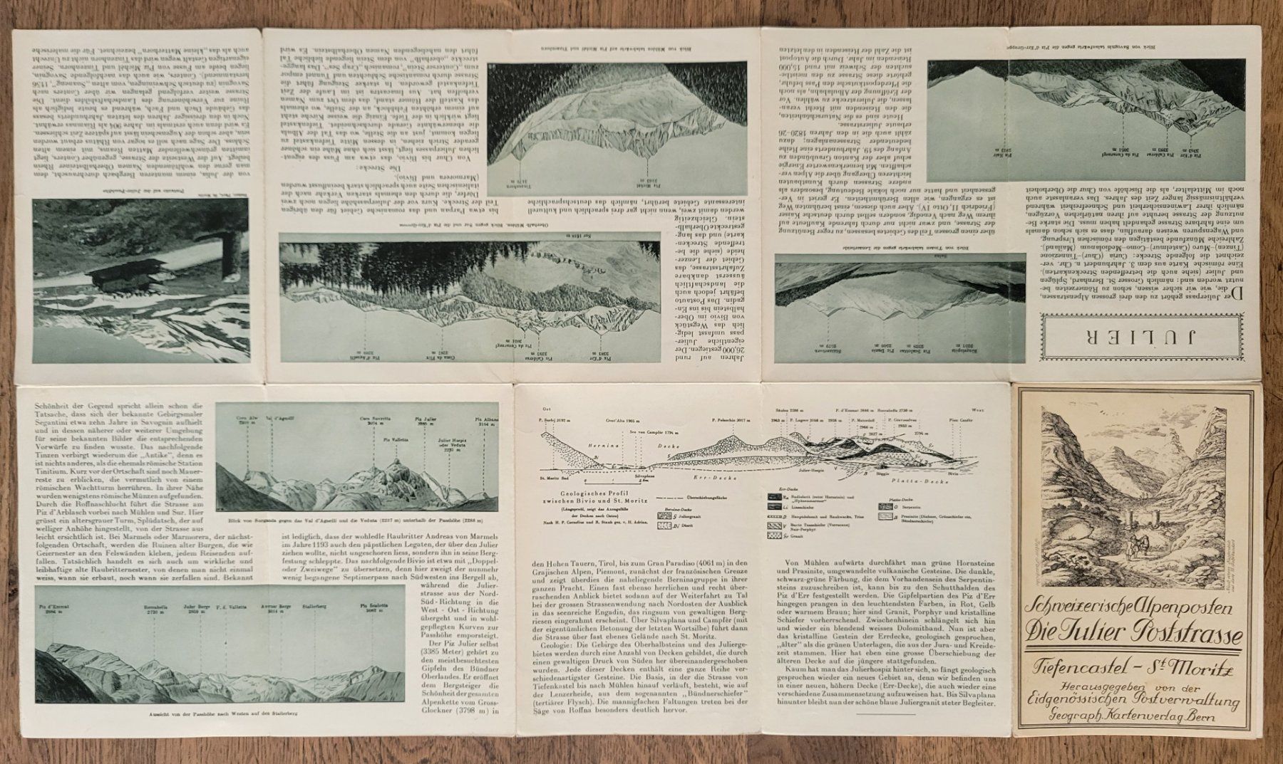 Cartine & Atlanti: Julier-Poststrasse, Tiefencastel-St.Moritz, eidgen.Postverw. – Usato da Nidau venduto da Polebloe 3