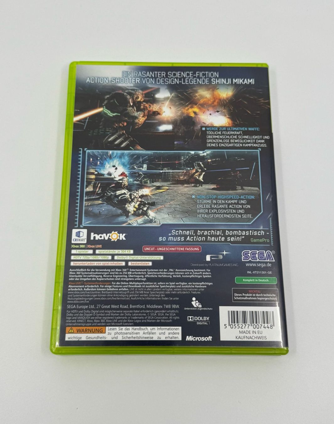 Giochi: Vanquish (XBOX 360) – Usato da Herisau venduto da Seyashop1 2