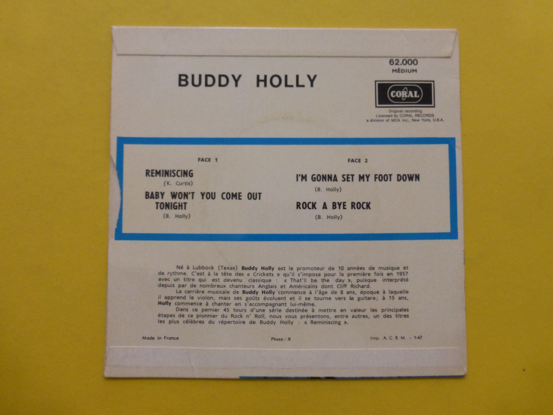Dischi in vinile: Buddy Holly – Reminiscing – Usato da Zürich venduto da Swiss57 1