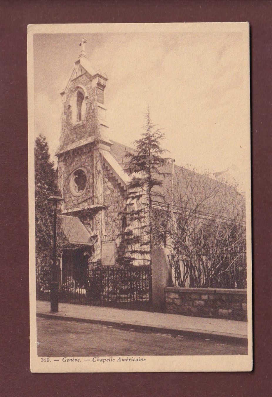 Cartoline postali: GENEVE - Chapelle américaine – Usato da Pully venduto da nicecards