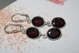 Ohrringe * GRANAT * 925 Silber *Aktion