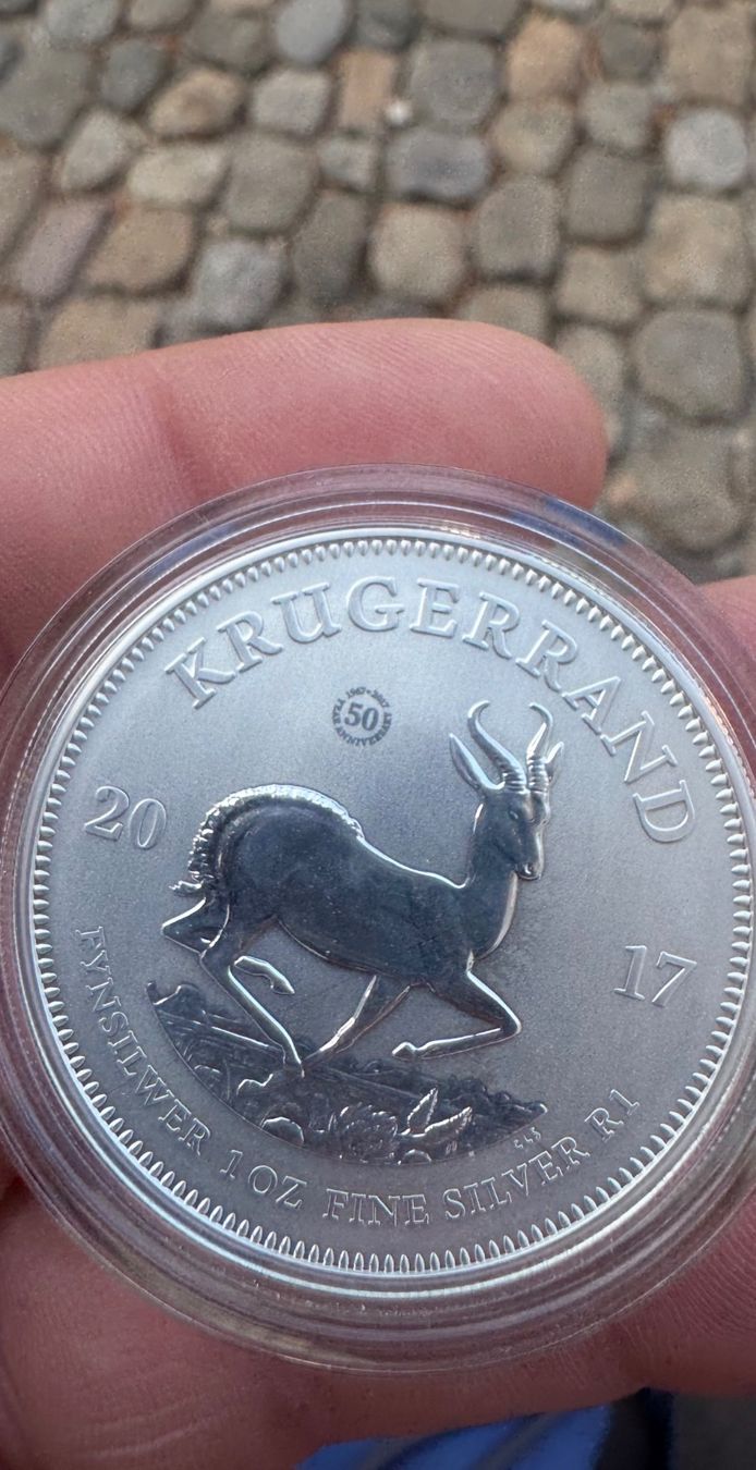 Alle Münzen: Silber Krügerrand 1 oz - 50th Anniversary – Neu und originalverpackt aus Birsfelden von Berg41_7