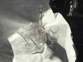 Altes Karaffen Gläser Set