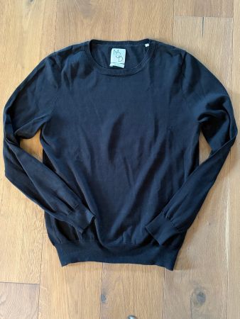 Pullover MOD Seide Baumwolle Schwarz Grösse L