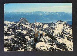 AK Flugaufnahme Säntis Bergstation mit Altmann und Voearlber