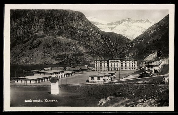 Cartes postales: AK Andermatt, Kaserne – D'occasion à Berlin par bartko-reher