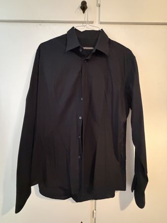 Camicia Daniele Alessandrini Nera Tg. 42 Cotone Buon Condizi