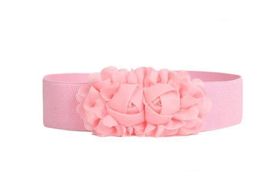 NEUER Rosa Stretch Gürtel mit Rosenmotiv für XS & S - 202969