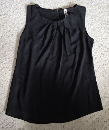 Top noir, très bon état, Zebra, taille S