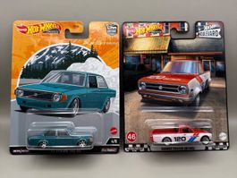 2x HOT WHEELS PREMIUM OVP - VOLVO/SUNNY