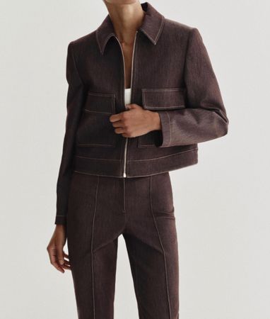 ZARA Übergangsjacke Damen Grösse L Braun