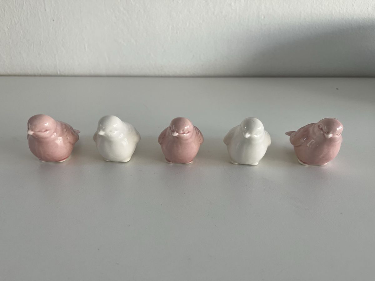 Tutte le decorazioni: 5 Stk. Spatzen / Keramik glasiert – Usato da Wetzikon ZH venduto da seli03