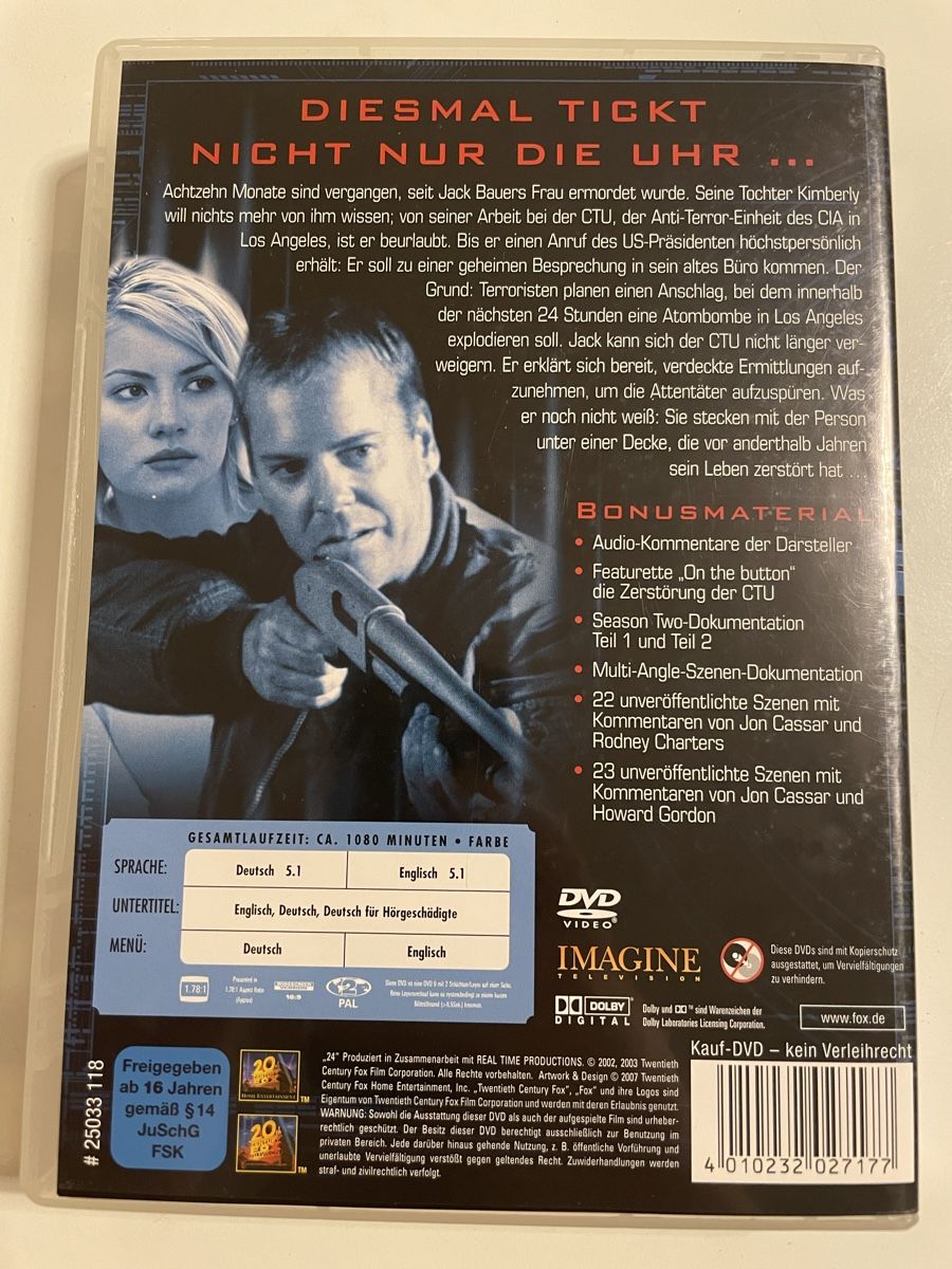 Alle DVDs: Kiefer Sutherland 24 Season Two – Gebraucht aus Zürich von Bomboo 2